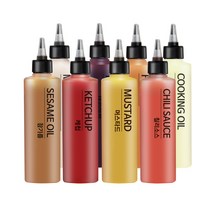 꿈꾸는 키친 소스통 + 라벨지 세트, 8개, 250ml