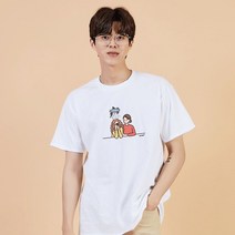 E-An스토리 키밍 위로 데일리룩 메이커반팔티 검정반팔티