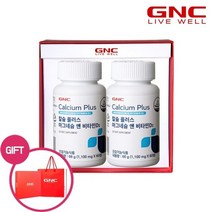 지엔씨 [GNC] 칼슘 플러스 마그네슘 비타민D3 60정 x 2병세트