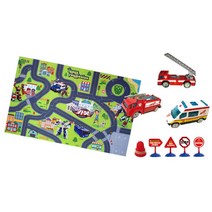 유아용품 유아장난감 헬로카봇 소방차 도로매트 세트 (제스트)_973EA, 본상품선택
