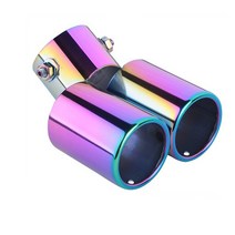 머플러팁 1Pcs 스테인레스 스틸 배기 파이프 머플러 Tailpipe 팁 기아 포르테 Cerato K3 2009-2023 후면 꼬, 13 1Pcs-Pipe bend