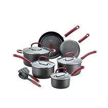 [해외] T-fal 얼티밋 하드 아노다이징 논스틱 쿡웨어 세트 12개입 냄비 식기세척기 안전레드, Hard Anodized Red Handle_12-Pi