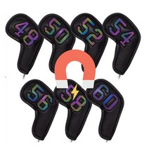 웨지커버 자석 홀로그램 골프 48 50 52 54 56 58 60도 샌드 블랙 가죽, 웨지커버 홀로그램 블랙 48도, 캠프빌리지 48도