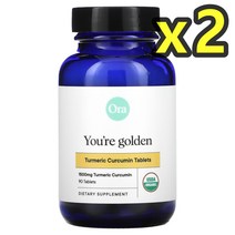 오라 유어 골든 터메릭 커큐민 1500mg 90정 강황 2개