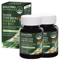데일리프로 프리미엄 기억력 혈행개선 은행잎추출물 징코 플러스, 2개, 60정