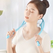 골프공마사지 목 운동 기구 마사지 뒷목 어깨마사지기, 블루