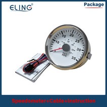 ELING-85mm 속도계 게이지 해양 압력 피토 튜브 신호 0-35 MPH 자동차 보트 요트용, 02 35-55-WS