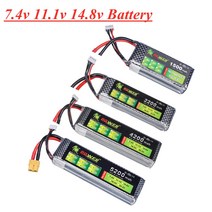 RC 리포 배터리 7.4v 11.1v 14.8v RC 장난감 자동차 보트 드론 예비 부품 XT60 1500mah 2200mAh 2800mah 4200mah 5200mah, 14.8 볼트, 5200mah xt60