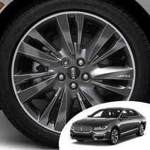 링컨 신형MKZ 19인치 휠 스포크 포인트 레터링 데칼 스티커 카본 무광 유광 펄 시트지 자동차 몰딩, 유광 다크그레이