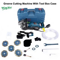 콘크리트벽홈따기 홈내기 콘크리트 시멘트 벽체 공사 벽홈파기 전선매설 전기그라인더 기계공구 카타 컷팅기121mm 4800w 블레이드 cw6121 다기능 벽 돌 도로 홈 절단 추격, 케이스가 있는 기계