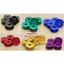 공업용미싱 컬러보빈 알루미늄 보빈 색상 실토리, 녹색