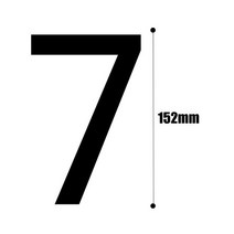 대형우체통 건의함 편지함 우편함 주택 우체통 집앞 벽걸이 스탠드 편지 152 부동 집 번호 야외 거리 주소 표시 판 6 아파트 야드 사서함 0-9에 대한 큰 검은 색 아크릴, 숫자 7