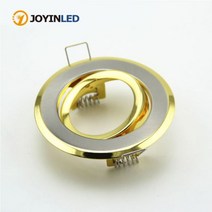 10Pcs 골든 라운드 원형 피팅 키트 GU10 MR16 GU5.3 LED 스포트 라이트 프레임 비품 홀더 실내 통, Round-Golden