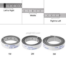측정기 마이 터 트랙 테이프 측정 자기 접착 메트릭 스틸 눈금자 T-트랙 라우터 테이블 톱 밴드 1235M 용, Middle to Right Left_1m