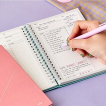 만년형 데일리 스터디플랜 플래너 (4개월용 스케줄러/무광코팅 하드커버/스프링제본), 5. 민트