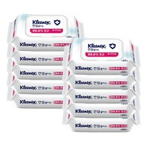 크리넥스 안심 물티슈 99.9% 항균 캡형 60매 10팩, 10개