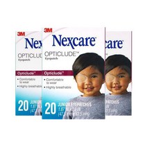 3M 넥스케어 옵티클루드 아이패치 20매입 x3개/안대, 상세페이지 참조