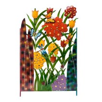 화단울타리 포도나무 키우기 게비온 돌망태 담장 정원 가장자리 꽃 독특한 디자인 멀티 철, 하늘색