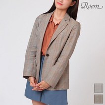 로엠 린넨 체크자켓 RMJK949RQ1