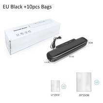 진공포장기 식품 진공 고기 씰러 실러 씰링 포장 기계 220v, 01.블랙 10pcs 가방