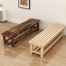 평벤치 평의자 목재 원목 거실 정원 야외 벤치 의자, 단층 보강재 80 X 40 X 40