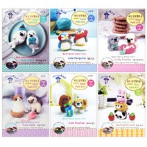 폭신 양모펠트 고양이 바다표범 강아지 펭귄 DIY 동물 만들기 니들펠트 집콕놀이 취미 공예, 폭신양모펠트/랜덤