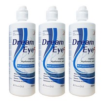 [케이솔루션] 드림아이 소프트 렌즈 세정액 KS-0816 세척액 350ml, 3개