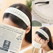 프릴 레이스 헤어밴드(화이트) 예쁜머리핀 똥머리하는법 예쁜헤어밴드
