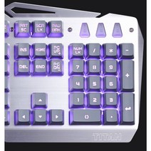 큐밸리 스톰X TITAN SE 게이밍게임용 LED 키보드 실버