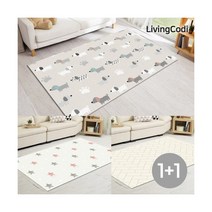 [리빙코디] 2개구성 다용도 리빙매트(150x200) 거실 놀이방매트, 색상:06.리빙매트150-베이비스타 1+1