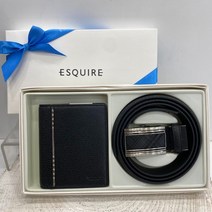 에스콰이아 에스콰이아 남성 데일리 반지갑 자동 벨트 세트