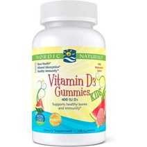 노르딕내추럴스 키즈 비타민D3 400IU 구미 워터멜론 120정 Nordic Naturals Vitamin D3 Gummies Kids, 5개