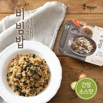 하늘농가 건강식 즉석 간편조리 간장 산채 비빔밥 5개세트 즉석밥, 5팩, 215g