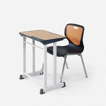 편한 영어유치원 강의실 책상의자세트 중학교 학원가구 1인책걸상 독서실, (YWBHS)비치 오렌지
