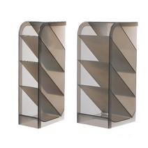 레드앤레디 펜트레이 연필꽂이 명함꽂이 화장품정리함 2pcs, 블랙(스몰+라지)