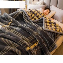 옛날밍크담요 레트로 겨울 두꺼운 라셸 양면 이불 블랭킷