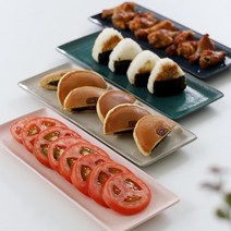 오반자이 Aito 내추럴 긴사각 브런치 접시 4종, 블루[1p]