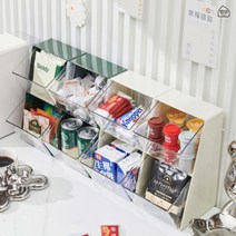 [1+1] 서랍 캡슐 티백정리함 간식보관함 탕비실 테이블 책상정리 소품 문구, 화이트+그린