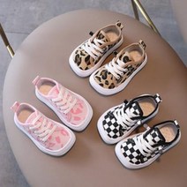 봄가을 여아 남자 아동 스니커즈 레오퍼드 소프트 스퀘어 슈즈 3-6세 실내화NVTXCQ082