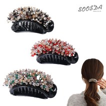 수스다 비즈글라스 프랑수와 반묶음 비즈 집게핀 올림머리 헤어핀