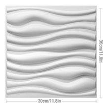 집 벽 혁신 기하학 3d 벽 패널 비 자체 접착 3d 벽 스티커 아트 세라믹 타일 벽지 룸 욕실 천장, 매트 화이트 - 1개, d
