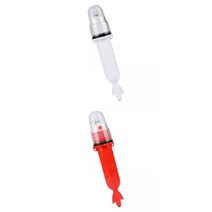 2 조각 보트 LED 탐색 조명 부표 플로팅 카약 라이트 수중, PP PPS 플라스틱, 노란색+빨간색