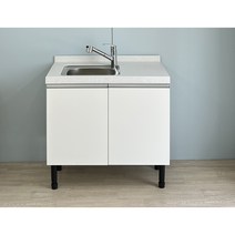 지안데코 인조대리석싱크대 PET하이그로시&무광도어 E0등급자재 (개수대600~1200), 하이그로시화이트, 개수대1000(우볼)