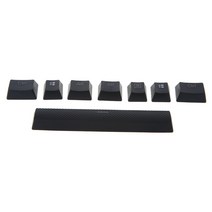 8 열쇠 더블 백라이트 추가 키 캡스 키 캡스 Corsair Strafe K65 K70 G710, 검은 색