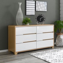 [플레인홈] 시젤 3단 와이드 서랍장 1200, 색상:진베이지