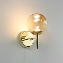 LED 하니 벽등 7W 골드 원형 갓 유리 벽부등 카페 인테리어 조명