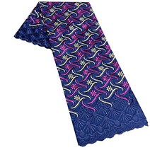 인도원단 최신 자수 오스트리아 코튼 두바이 스위스 보일 레이스 아프리카 원단 5 야드 웨딩 B163, 05 5_02 2.5Yards