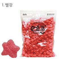 (OH) 이지콘 블록 모양콘 별 리필 500pcs, 빨강