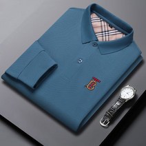 Rugravy가을 남자 비즈니스 칼라 긴팔무지 셔츠 카라티셔츠 긴팔 비즈니스