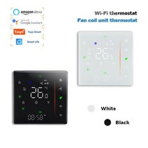 24VAC 스마트 홈 HVAC 온도 조절기 2P/4P 팬 코일 난방 및 냉각 용 Tuya 라이프 앱, 05 006ALW-86Surface Box, 02 95-240V